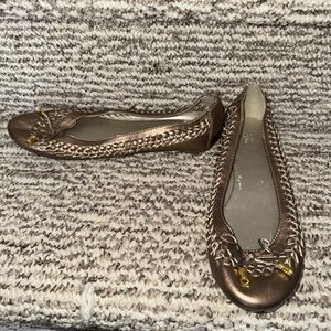 Piper & Blue Metallic Brown Flats